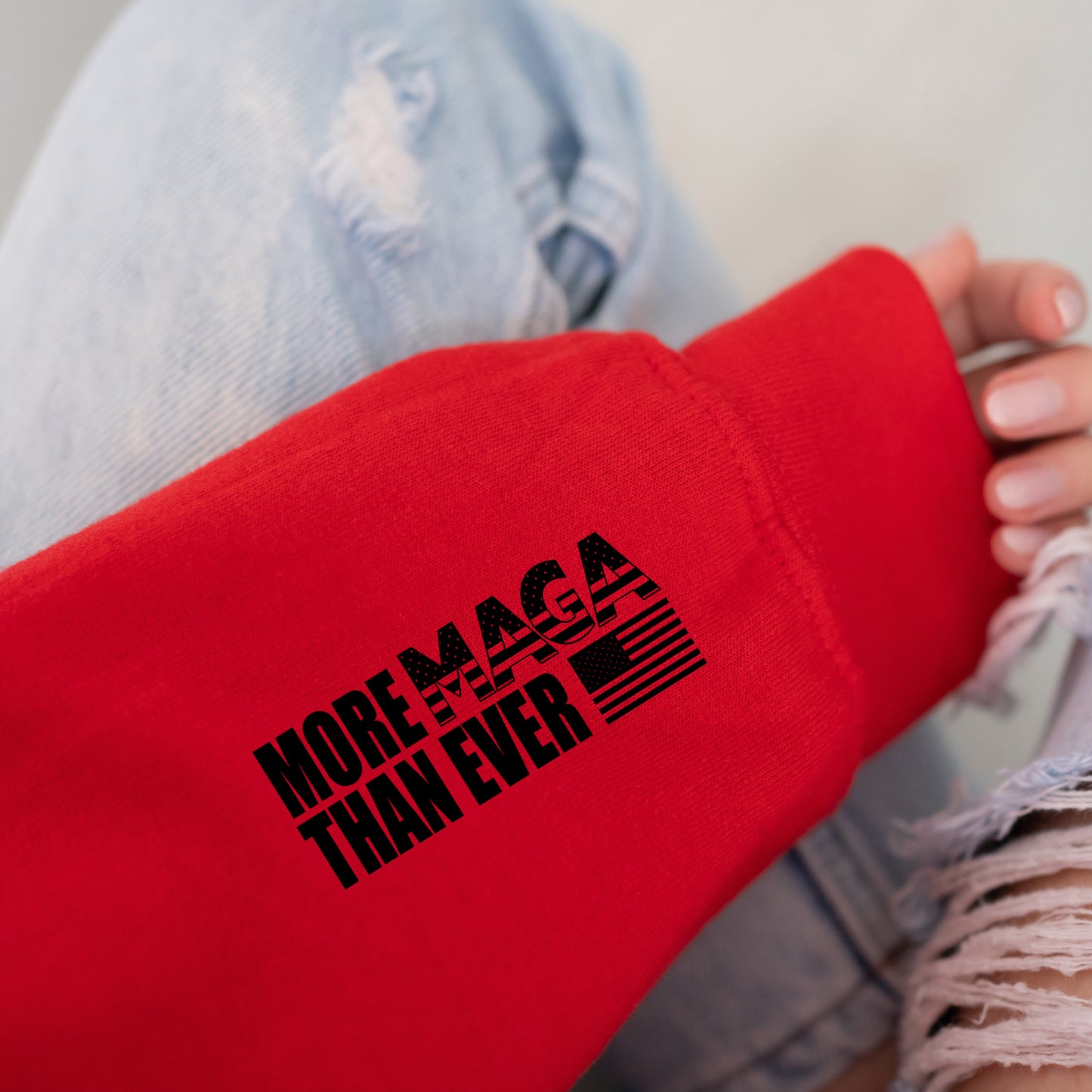 More MAGA Than Ever (Pocket/Koozie/Sleeve)- Single Color (black)- 3" wide Plastisol Screen Print Transfer