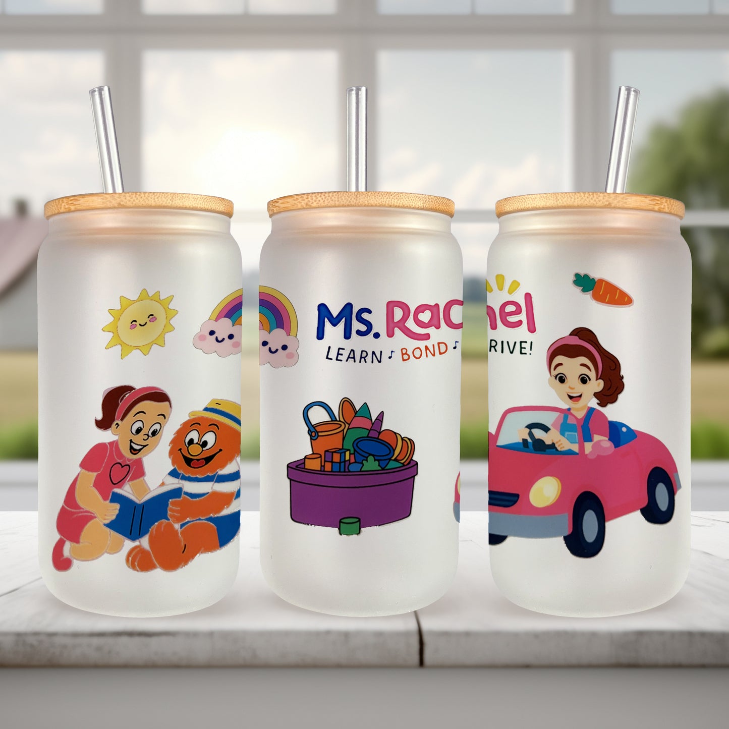 Ms. Rachel Learn, Bond, Thrive UV DTF- 16oz Cup Wrap