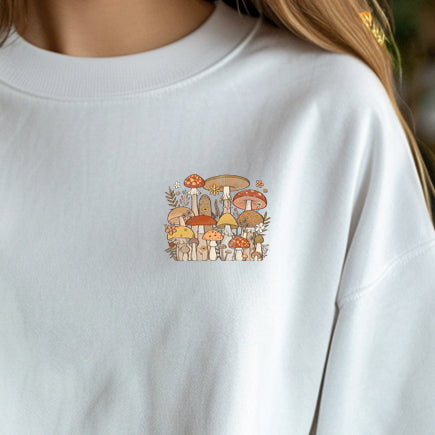 Retro Mushrooms (pocket)- 3.1" wide DTF Transfer