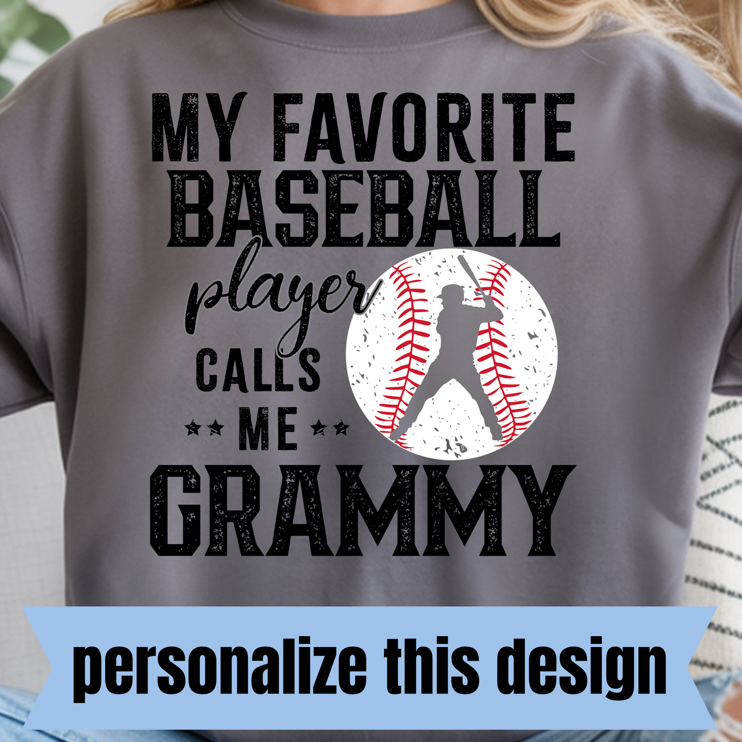 **PERSONALIZED** My Favorite Baseball Player Calls Me...- Full Color DTF Transfer