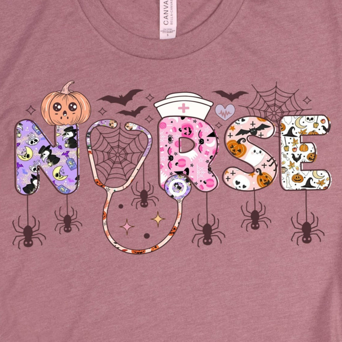 Halloween Nurse *full color matte clear film*- 11.5" wide Plastisol Screen Print Transfer