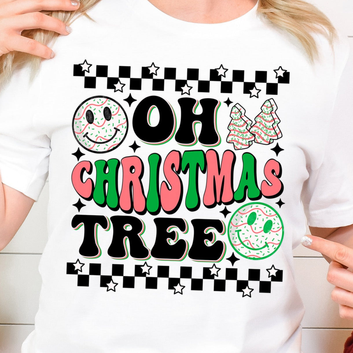 Oh Christmas Tree *full color matte clear film*- 11.5" wide Plastisol Screen Print Transfer