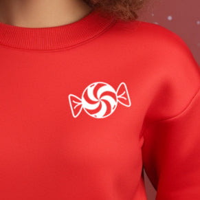 Peppermint (Pocket/Koozie)- Single Color (white)- 3.5" wide Plastisol Screen Print Transfer