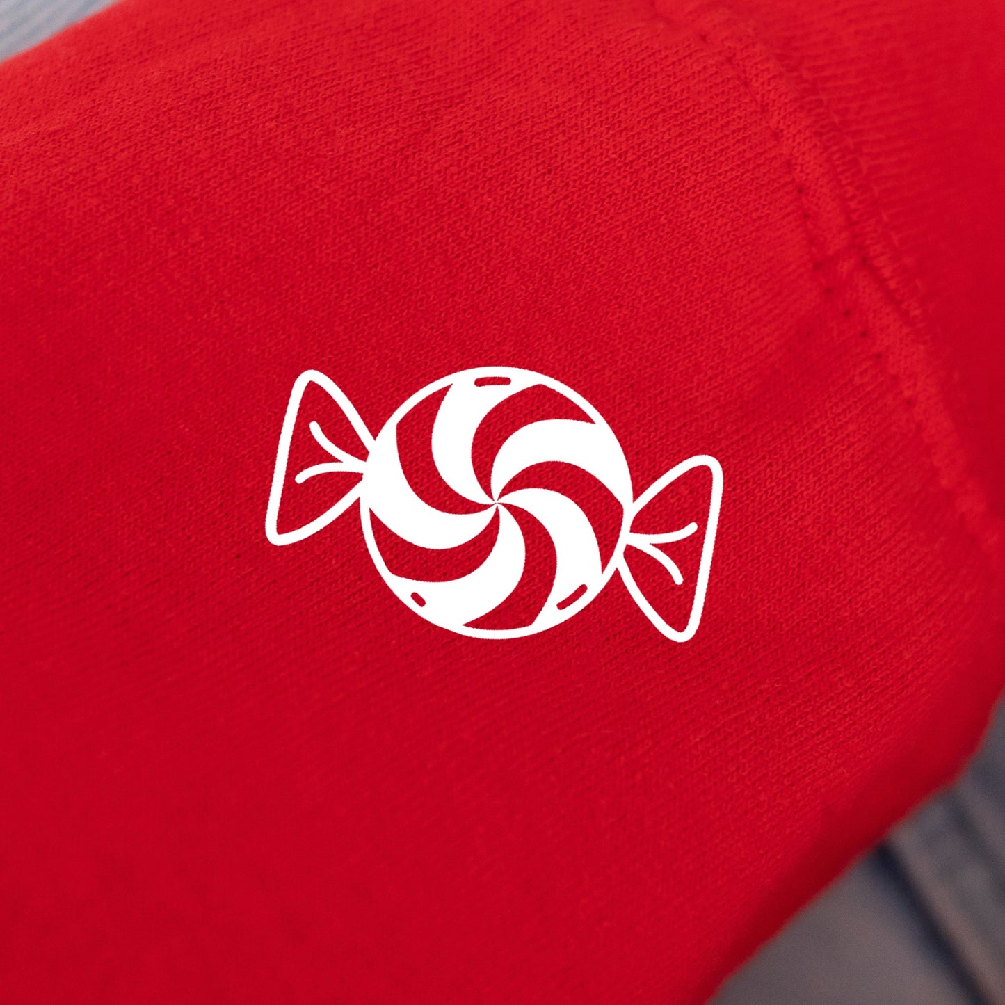 Peppermint (Sleeve)- Single Color (white)- 2" wide Plastisol Screen Print Transfer