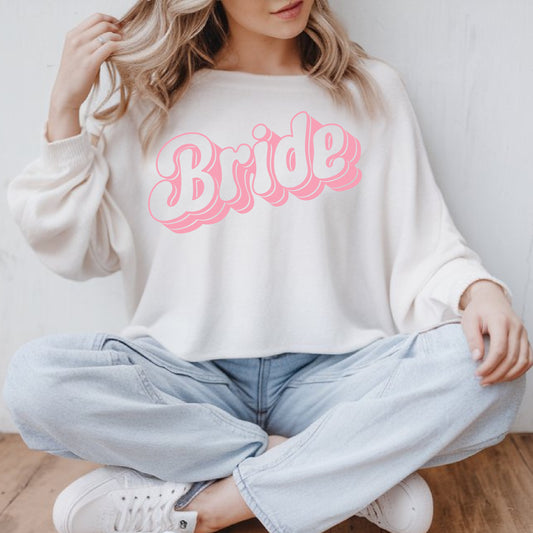 Pink Bride- Single Color (light pink)- 11.5" Screen Print Transfer