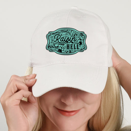 Raisin' Hell- Leatherette Patch