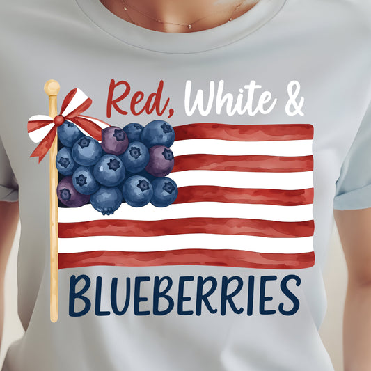 Red, White & Blueberries- 11” DTF Transfer