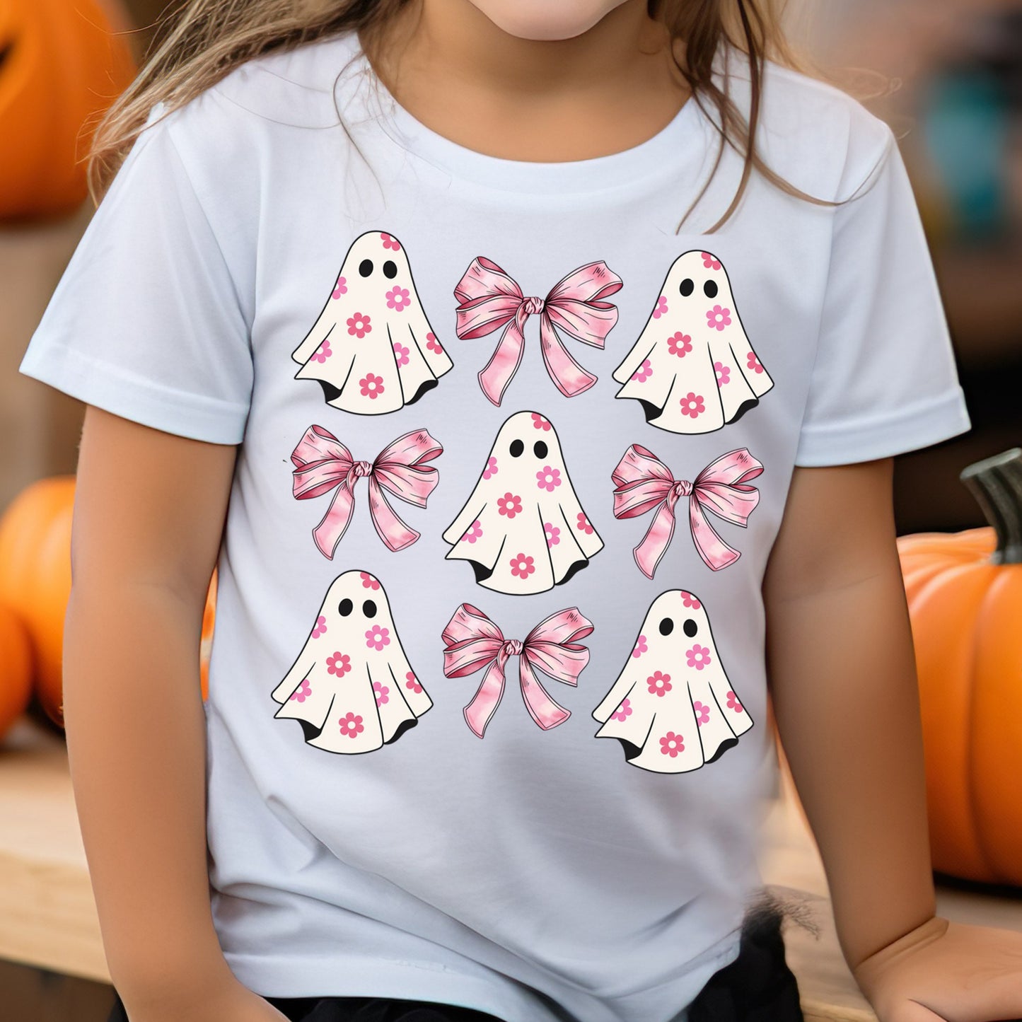 Ribbon Ghost Coquette (toddler)- 7" wide DTF Transfer