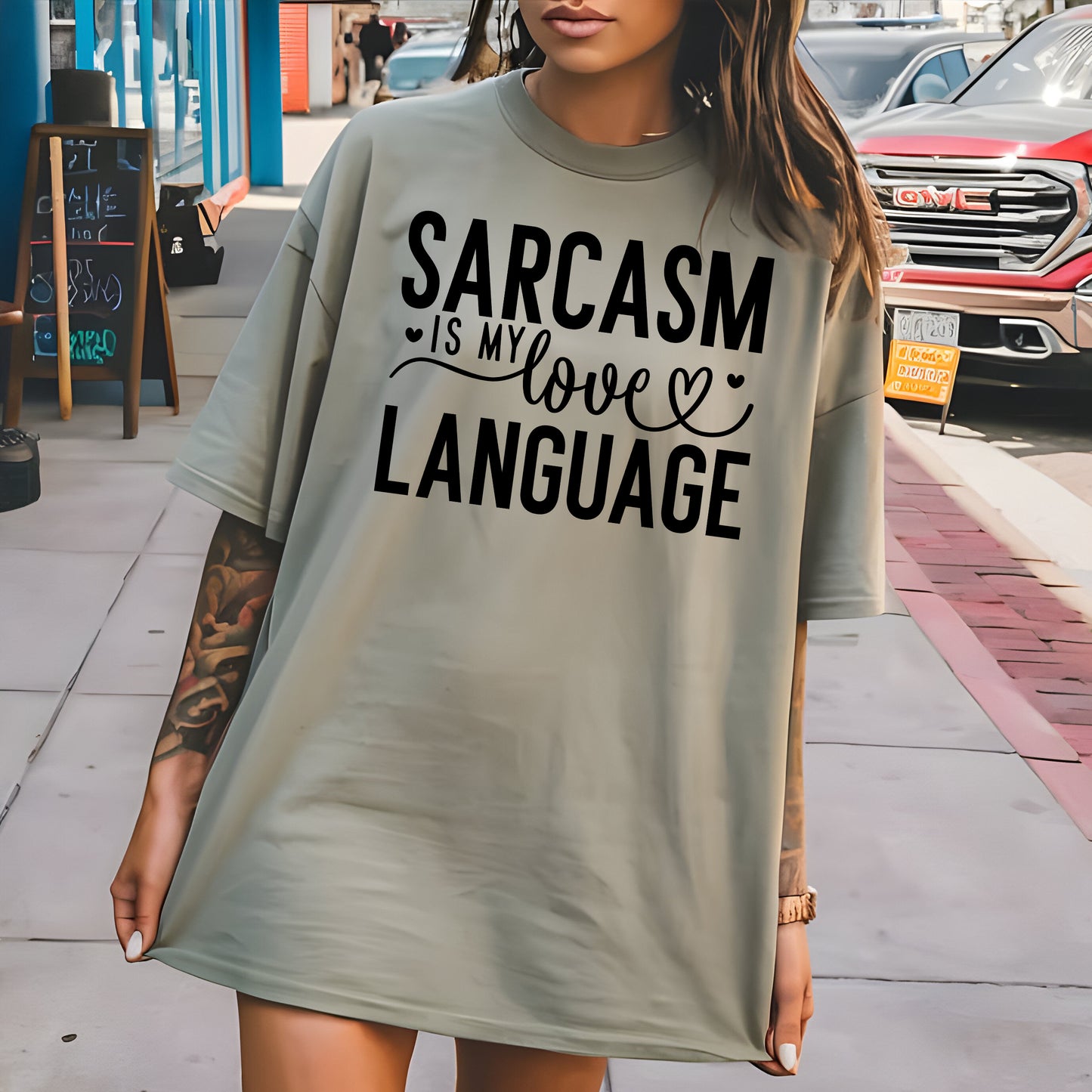 Sarcasm is My Love Language- Single Color (black)- 11.5" Screen Print Transfer