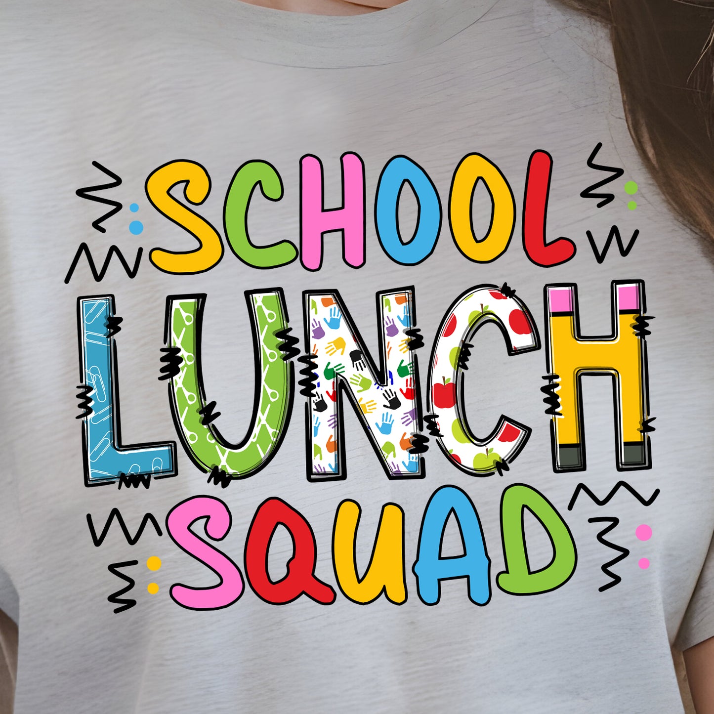 School Lunch Squad- 11" wide DTF Transfer