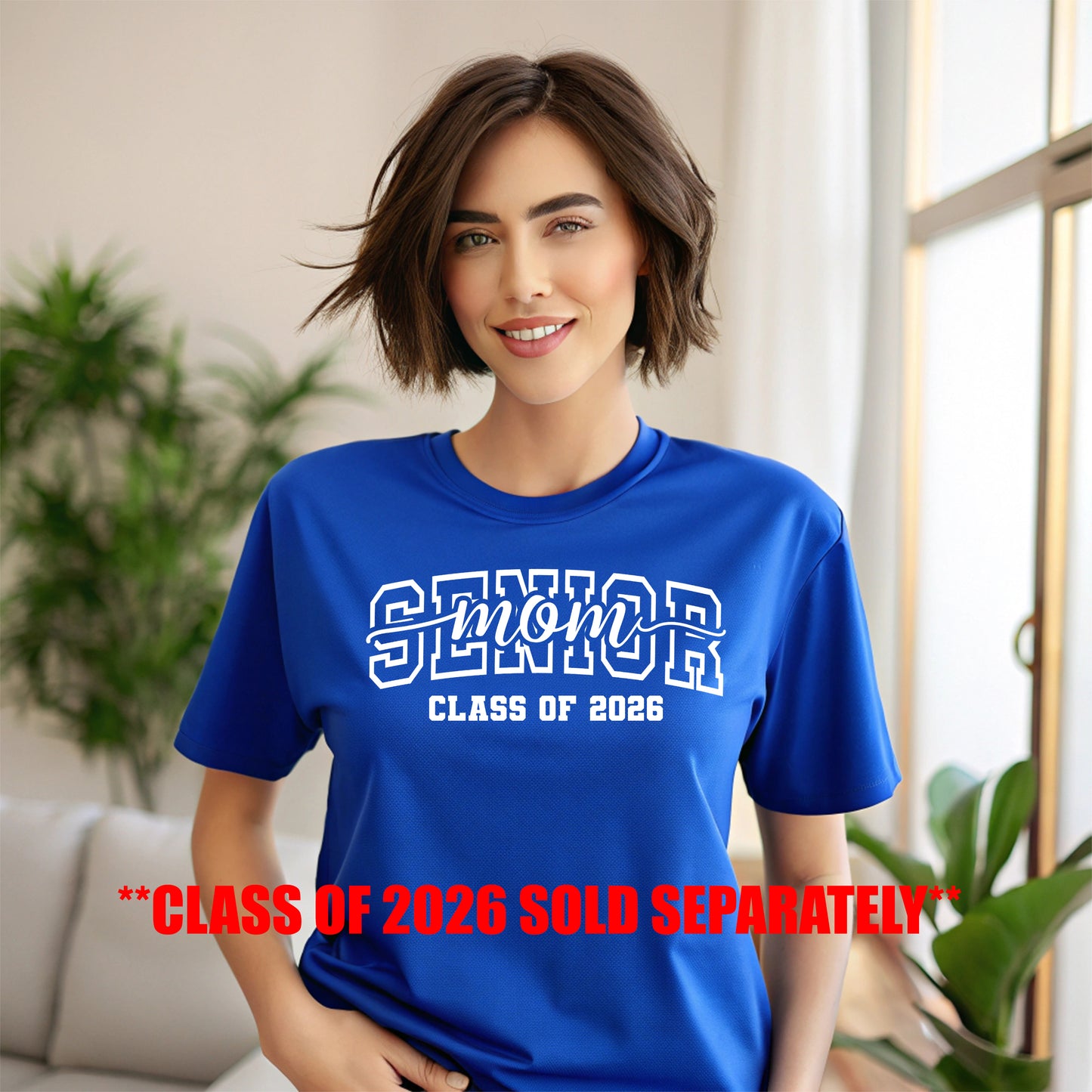 Senior Mom- Single Color (white)- 11.5" Screen Print Transfer