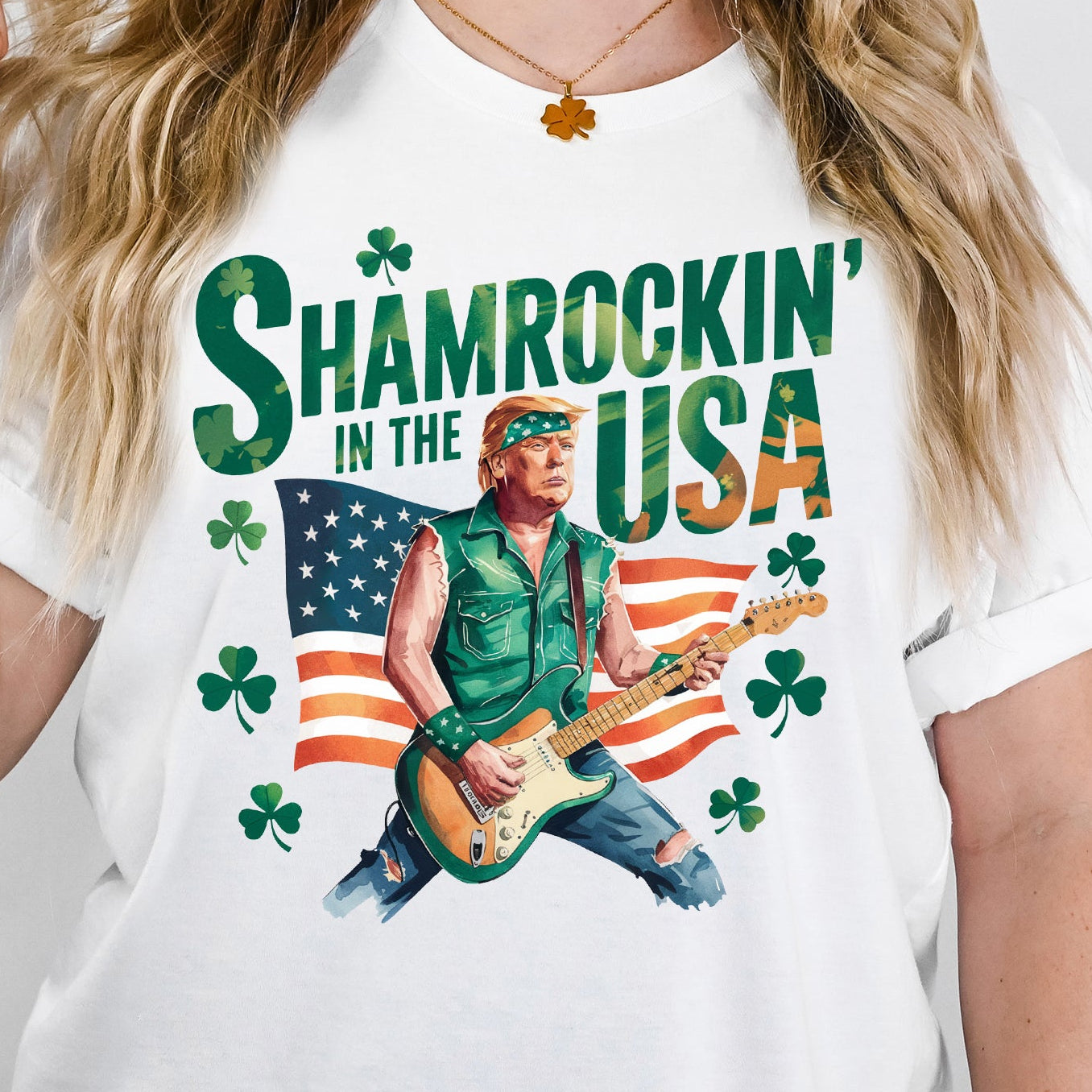 Shamrockin in the USA- 11" wide DTF Transfer
