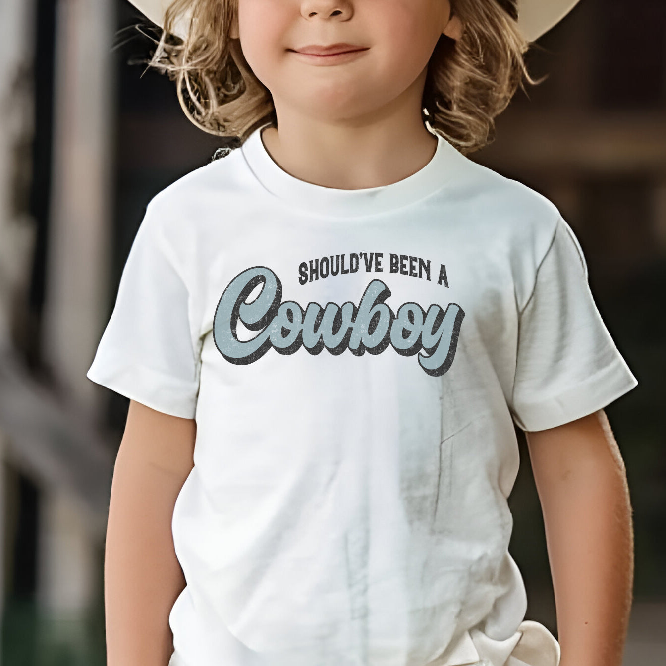 Should've Been a Cowboy (toddler)- 7" wide DTF Transfer