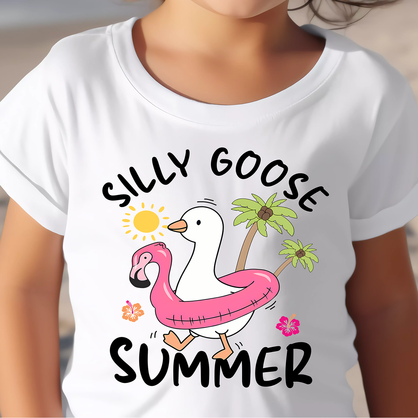 Silly Goose Summer- Full Color DTF Transfer
