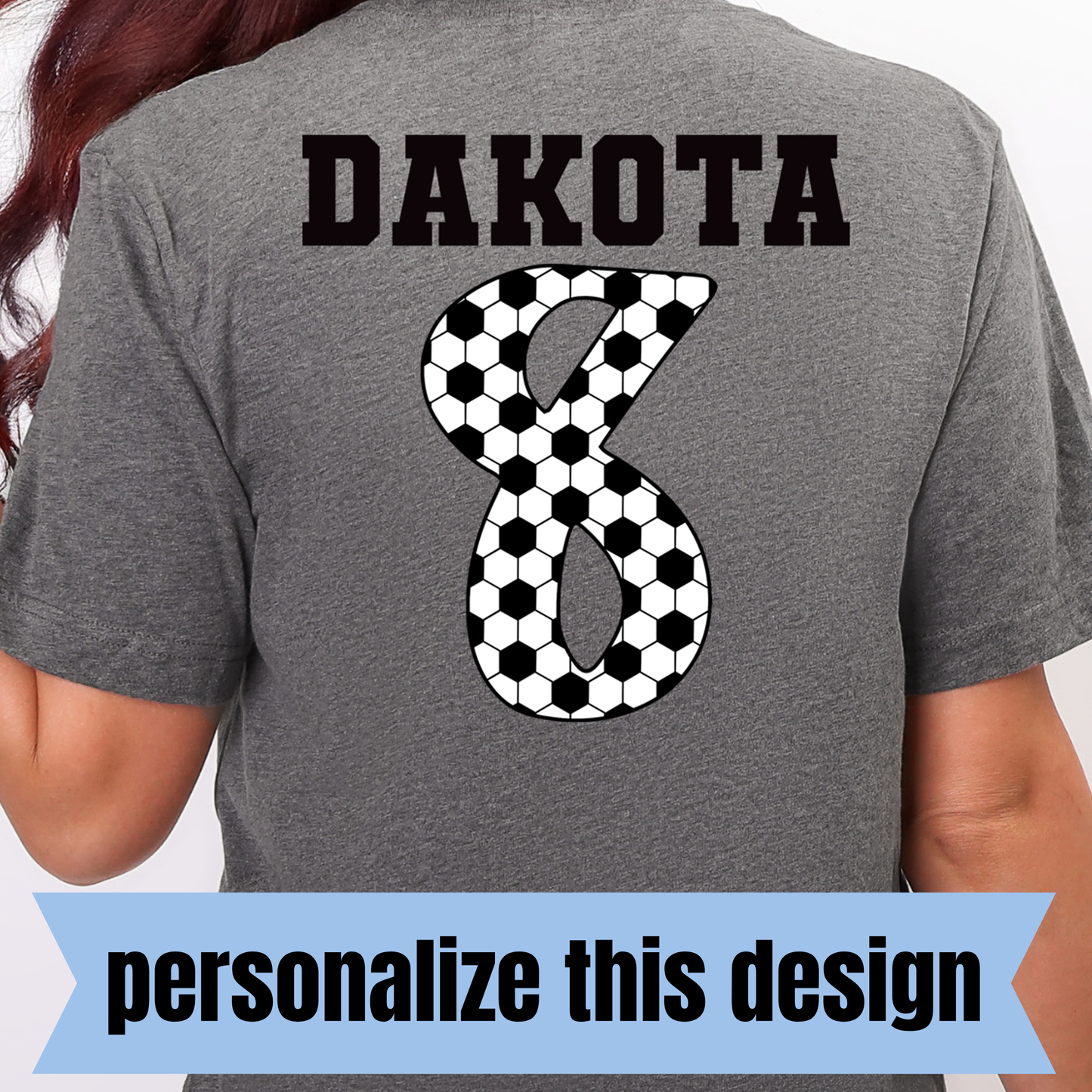 **PERSONALIZED** Soccer Name and Number- Full Color DTF Transfer