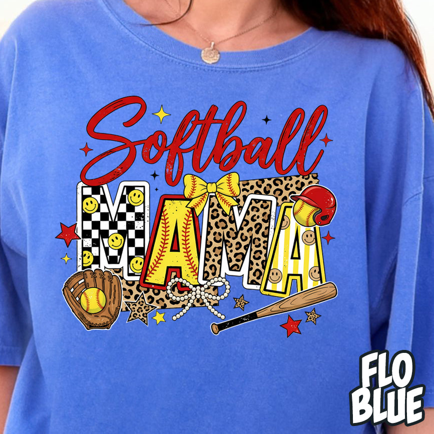Softball Mama- Full Color DTF Transfer