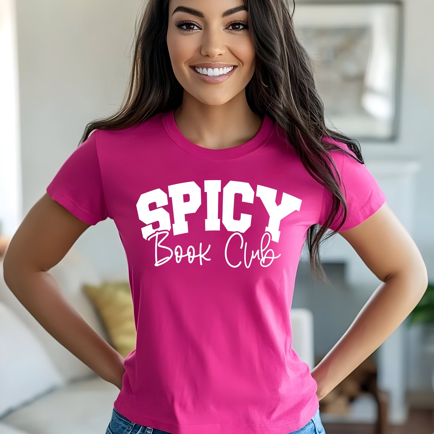 Spicy Book Club- Single Color (white)- 11.5" wide Plastisol Screen Print Transfer