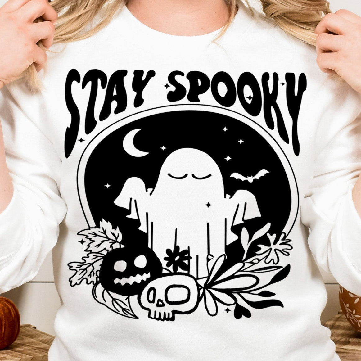 Stay Spooky- Single Color (black)- 11.5" wide Plastisol Screen Print Transfer