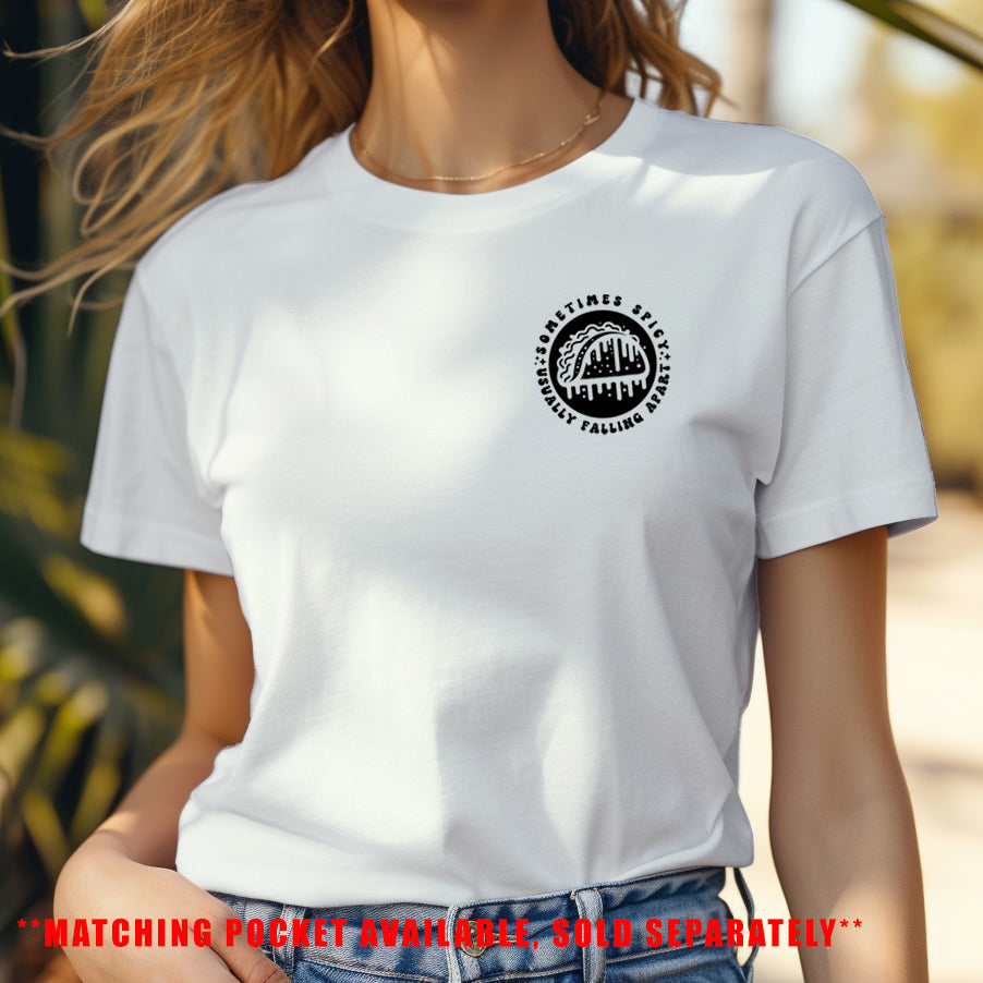 I Am Not a Snack, I Am a Street Taco, Sometimes Spicy & Usually Falling Apart- Single Color (black)- 11.5" wide Plastisol Screen Print Transfer