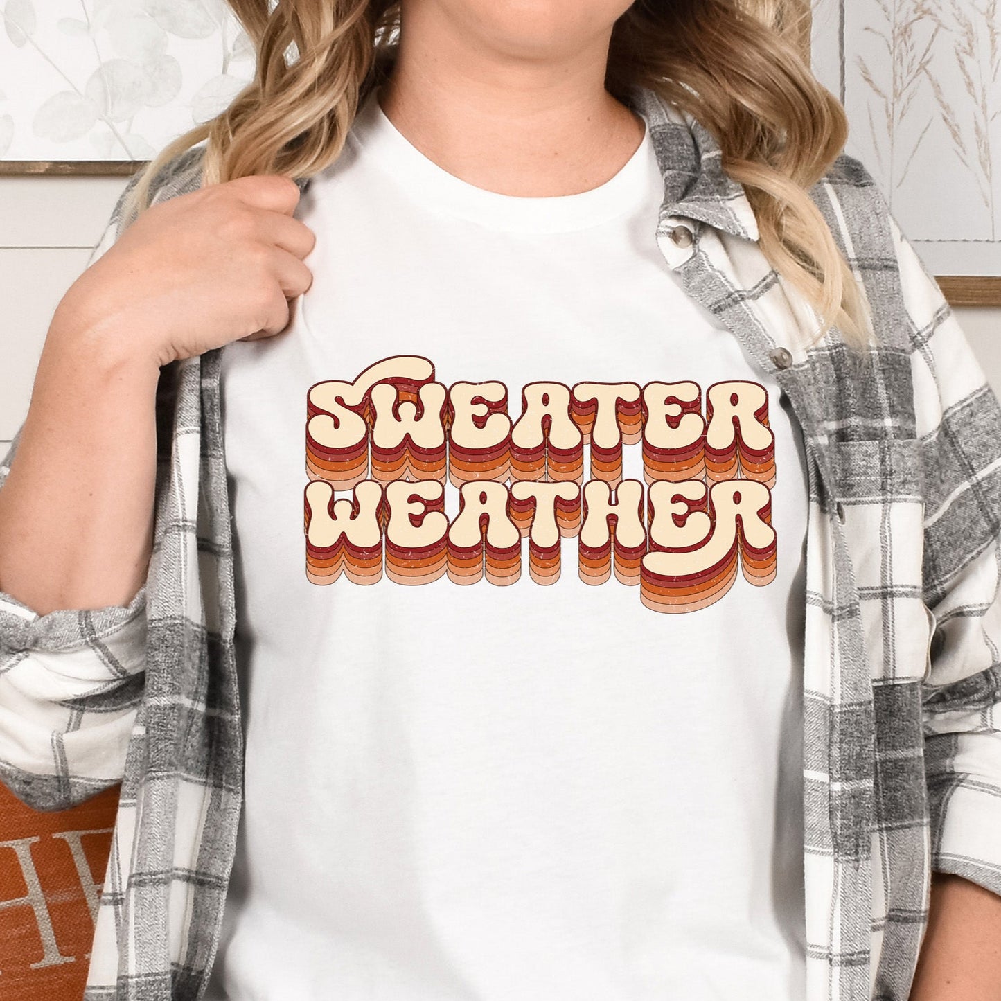Sweater Weather *full color matte clear film*- 11.5" wide Screen Print Transfer