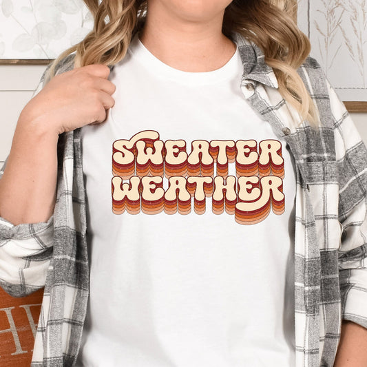 Sweater Weather *full color matte clear film*- 11.5" wide Screen Print Transfer