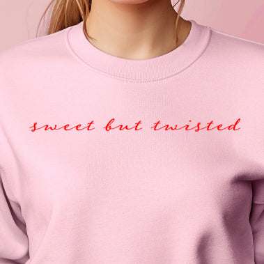 Sweet but Twisted- Single Color (red)- 11.5" wide Plastisol Screen Print Transfer