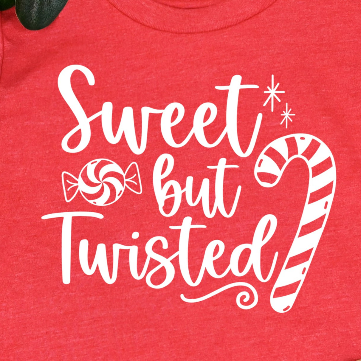 Sweet but Twisted (Toddler) - Single Color (white)- 6" wide Plastisol Screen Print Transfer
