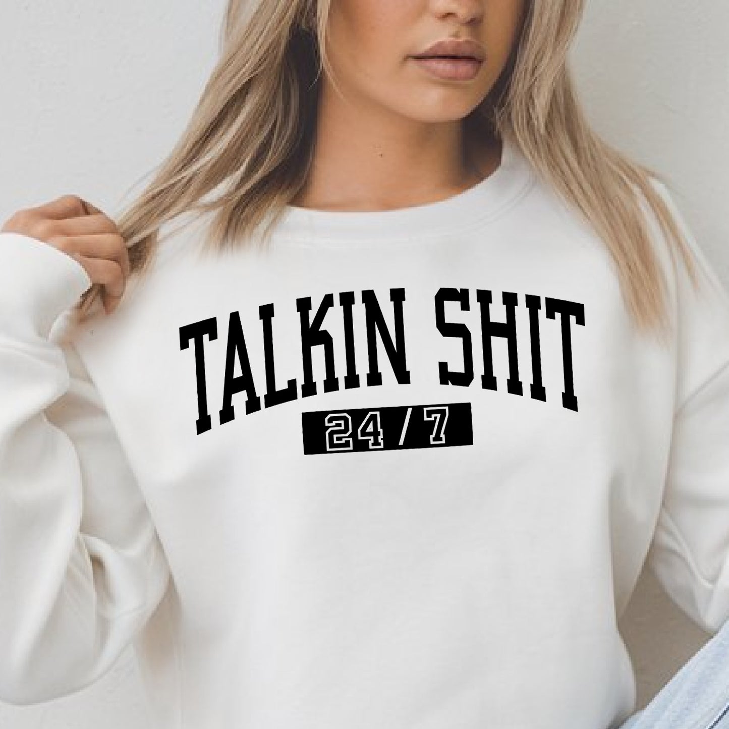 Talkin’ Shit 24/7- Single Color (black)- 11.5" wide Plastisol Screen Print Transfer
