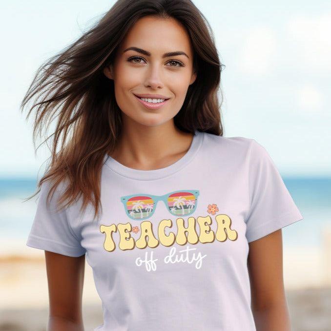 Teacher Off-Duty *full color matte clear film*- 11.5" wide Plastisol Screen Print Transfer