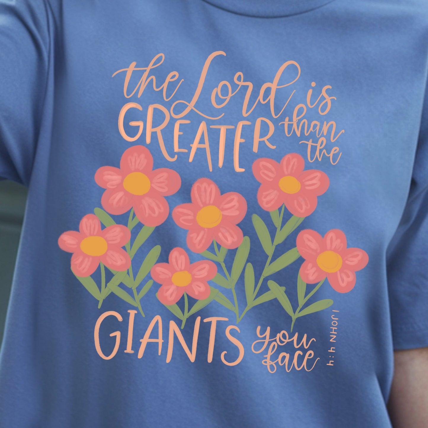The Lord is Greater Than the Giants You Face- 11" wide DTF Transfer
