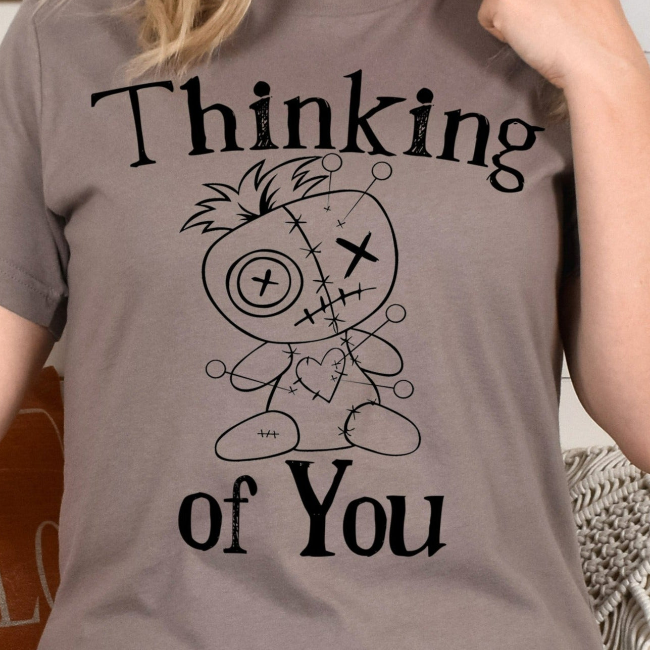 Thinking of You- Single Color (black)- 11.5" wide Plastisol Screen Print Transfer