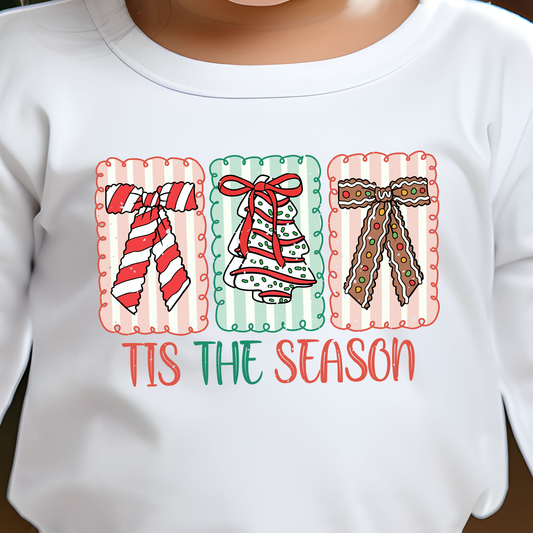 Tis the Season Panels (toddler)- 7.25" wide DTF Transfer