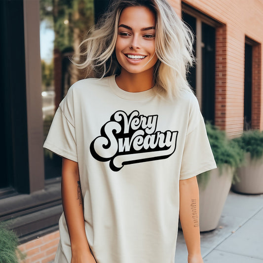 Very Sweary- Single Color (black)- 11.5" wide Plastisol Screen Print Transfer