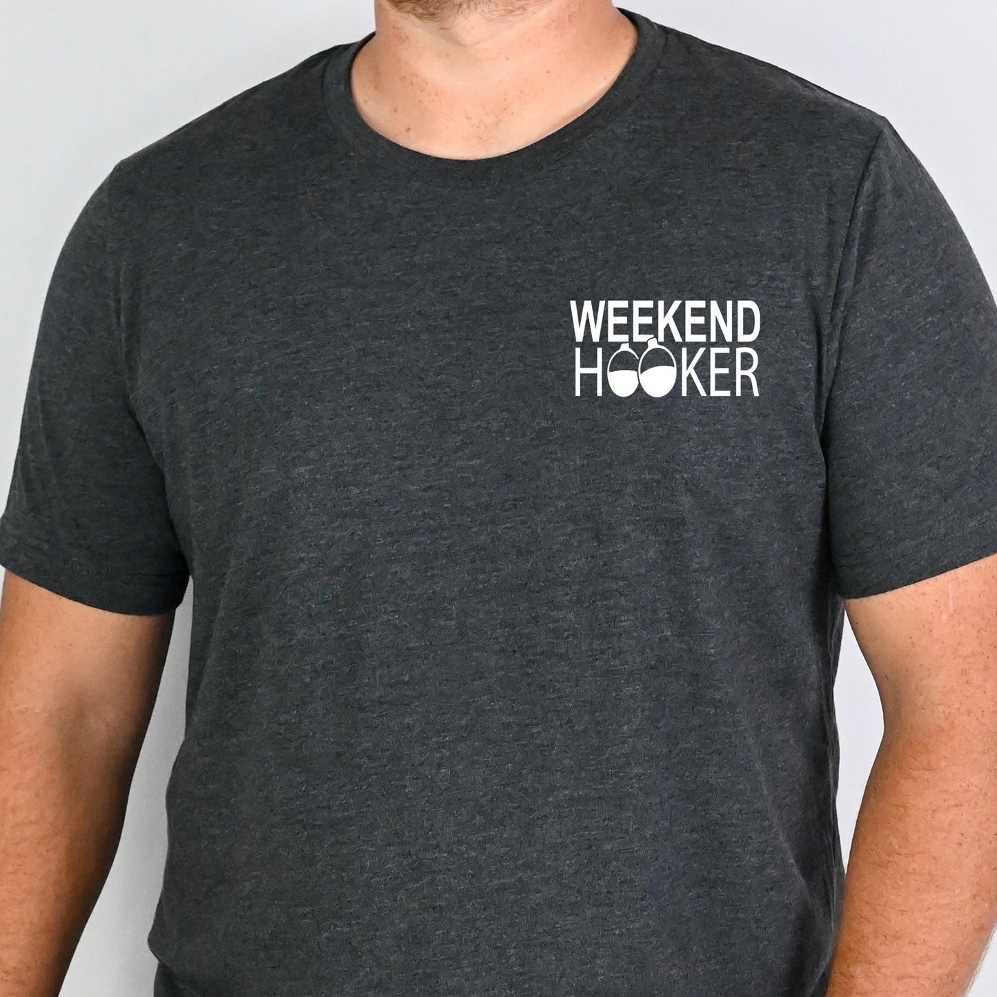 American Fish Flag WITH Weekend Hooker pocket- Single Color (white)- 11.5" Screen Print Transfer