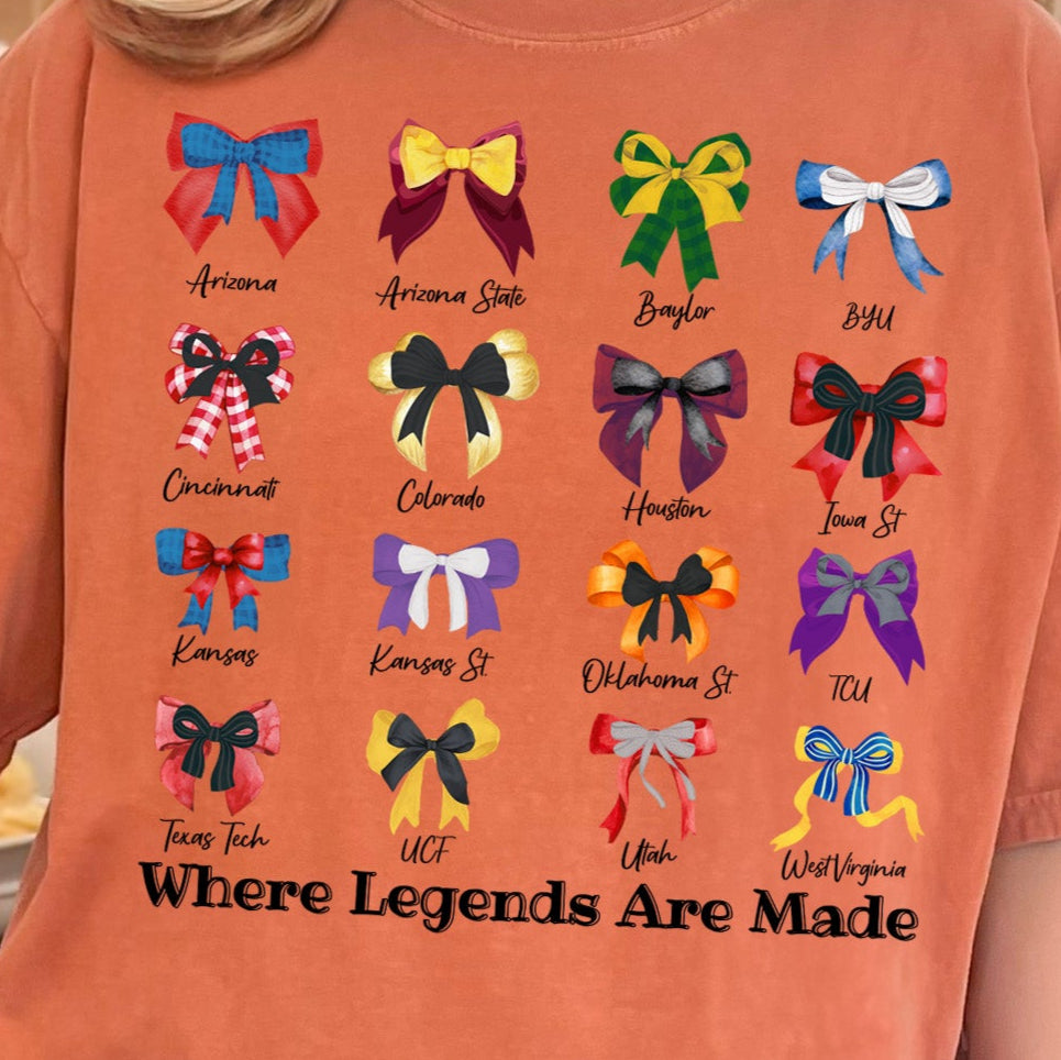 Where Legends Are Made (Big 12)- 11" wide DTF Transfer