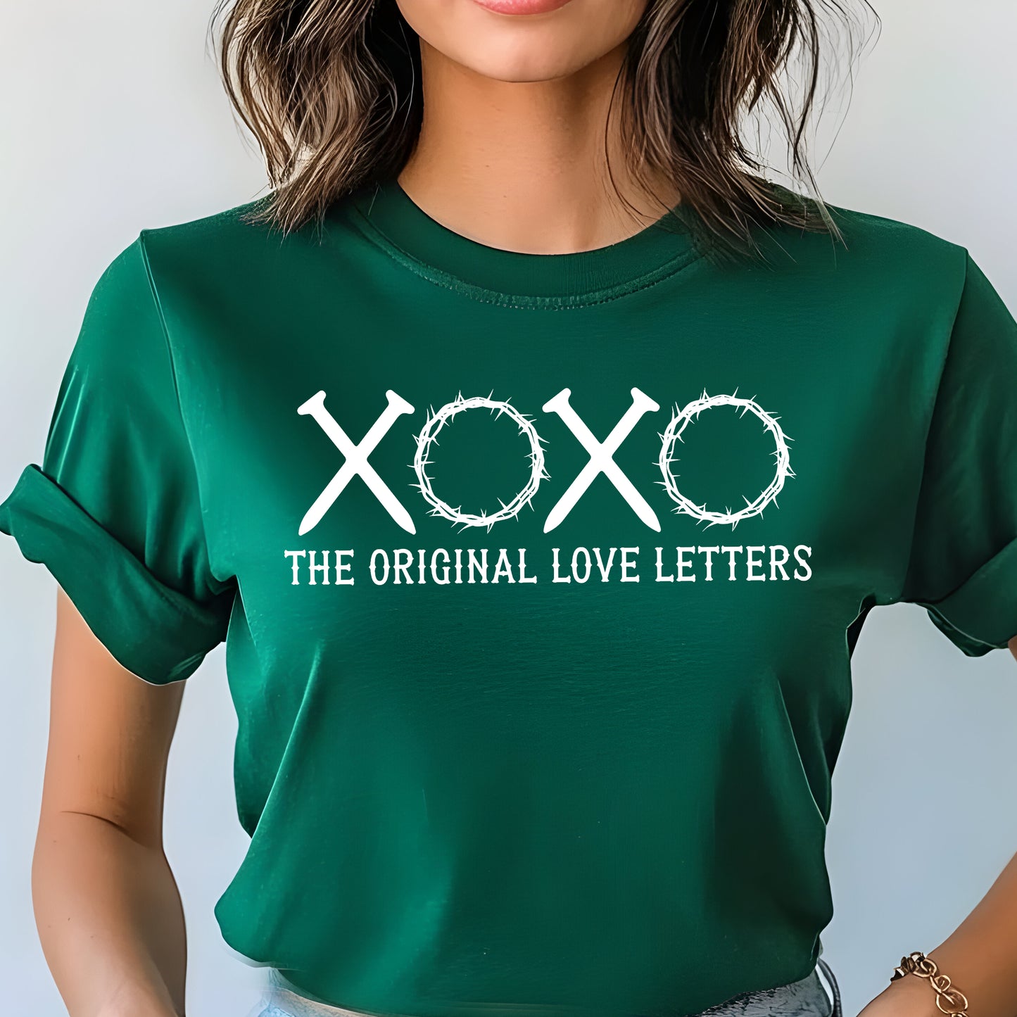 XOXO The Original love Letters- Single Color (white)- 11.5" Screen Print Transfer