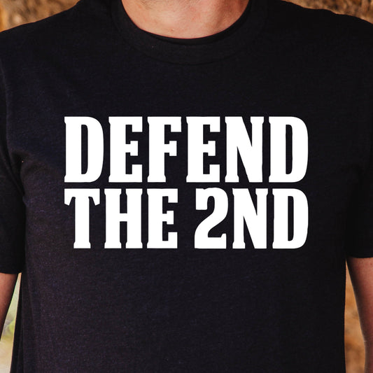 Defend the Second- Single Color (white)- 11" wide Plastisol Screen Print Transfer