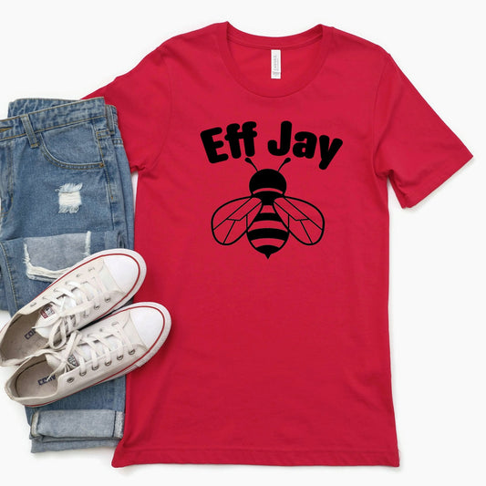 Eff Jay Bee - Single Color (black) - 8.75" Screen Print Transfer