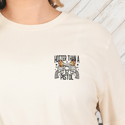 Hotter than a $2 Pistol (pocket/hat)- 3.2" wide DTF Transfer