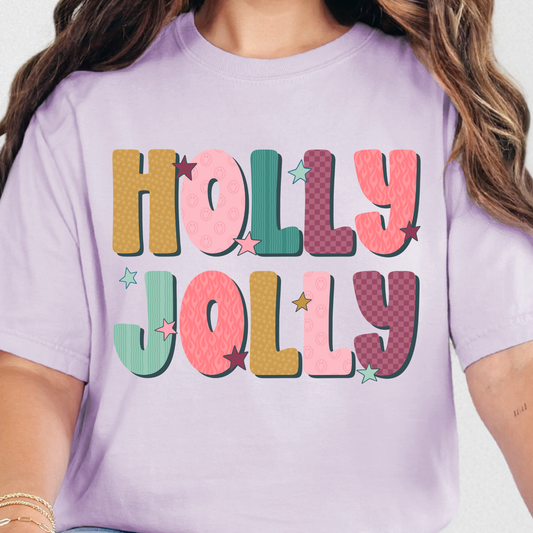 Holly Jolly - Full Color DTF Transfer - 0796