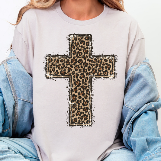 Leopard Cross - Full Color DTF Transfer - 0980