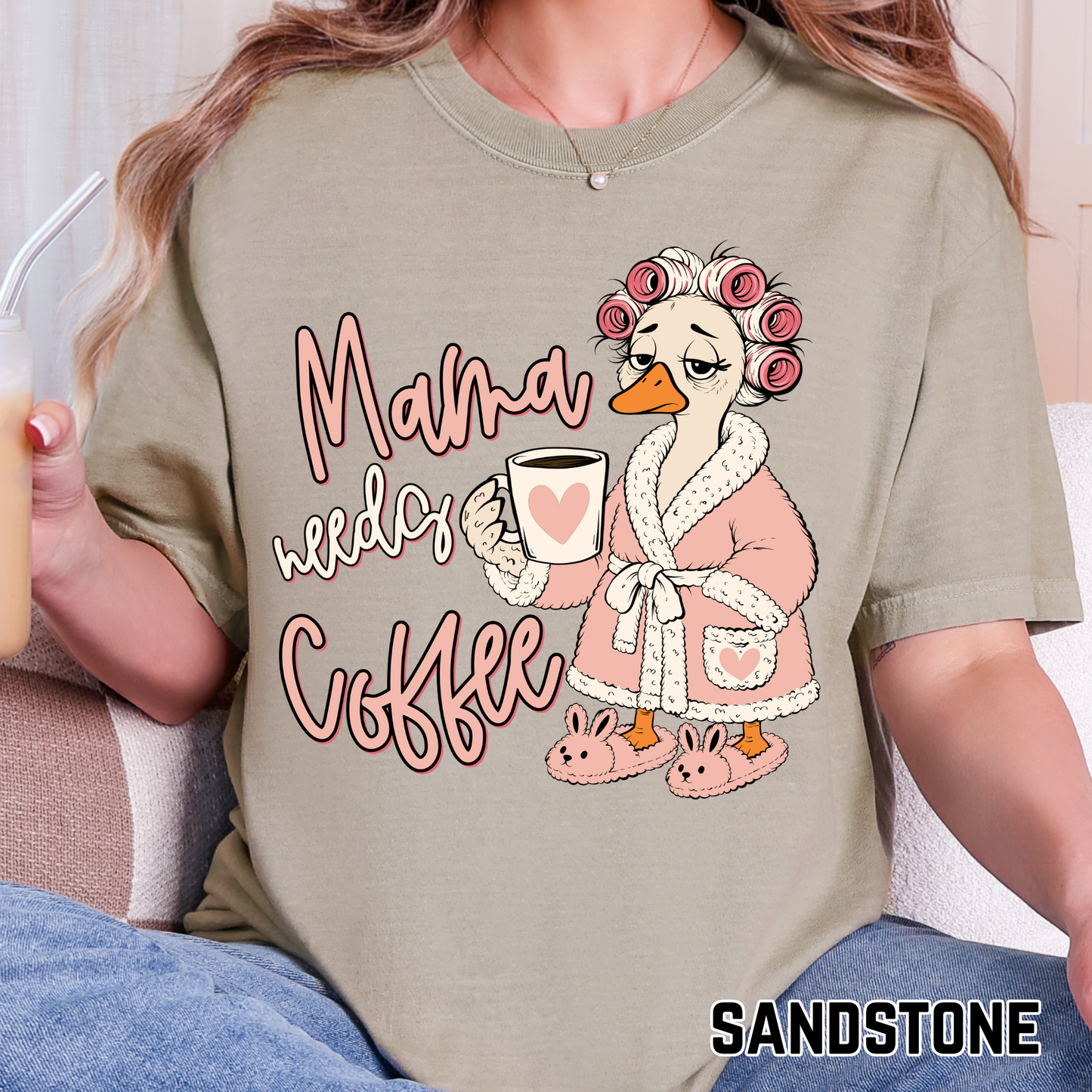 Mama Needs Coffee - Full Color DTF Transfer - 0660