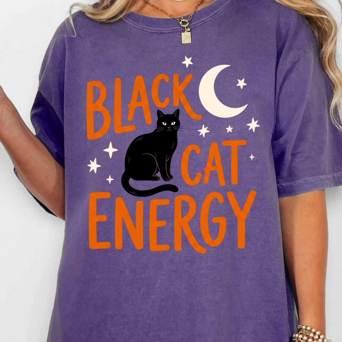 Black Cat Energy - Full Color DTF Transfer - 0915