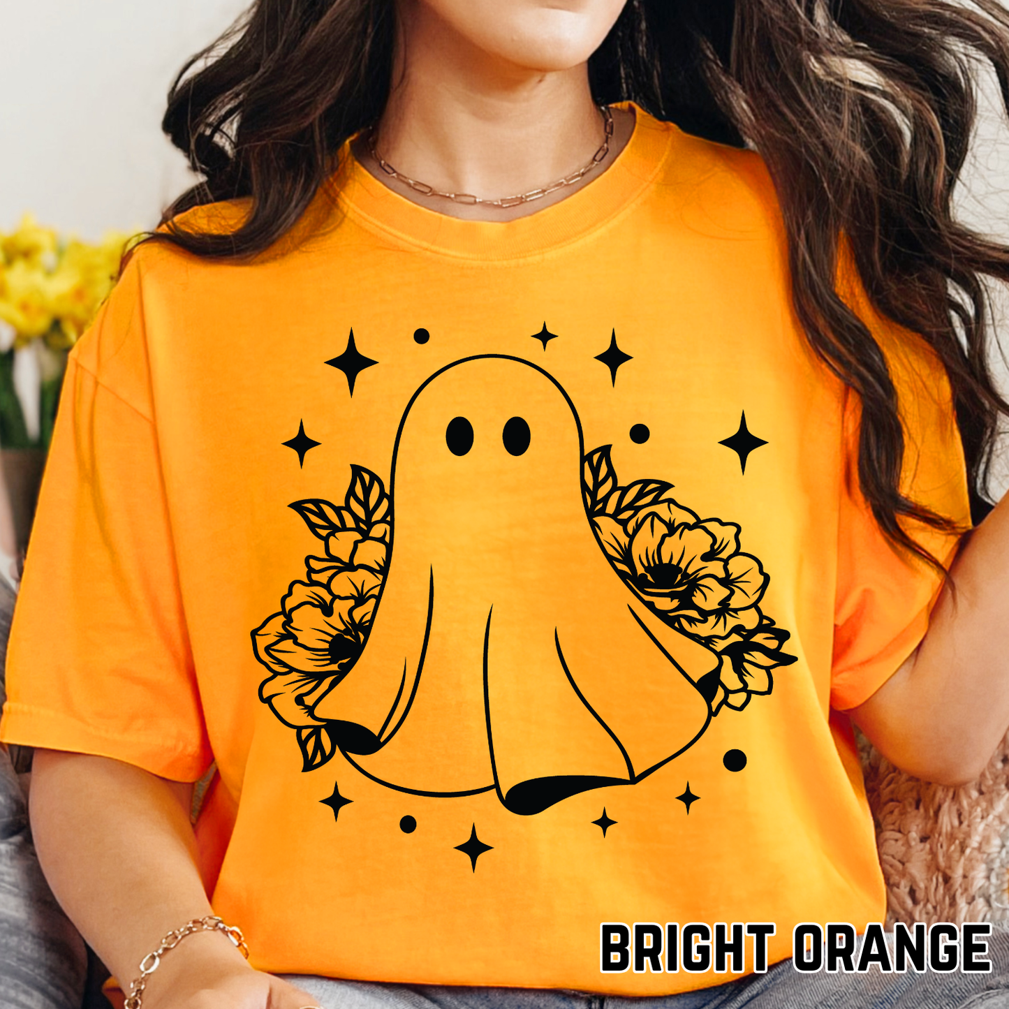 Flower Ghosty - Single Color DTF Transfer - 0644