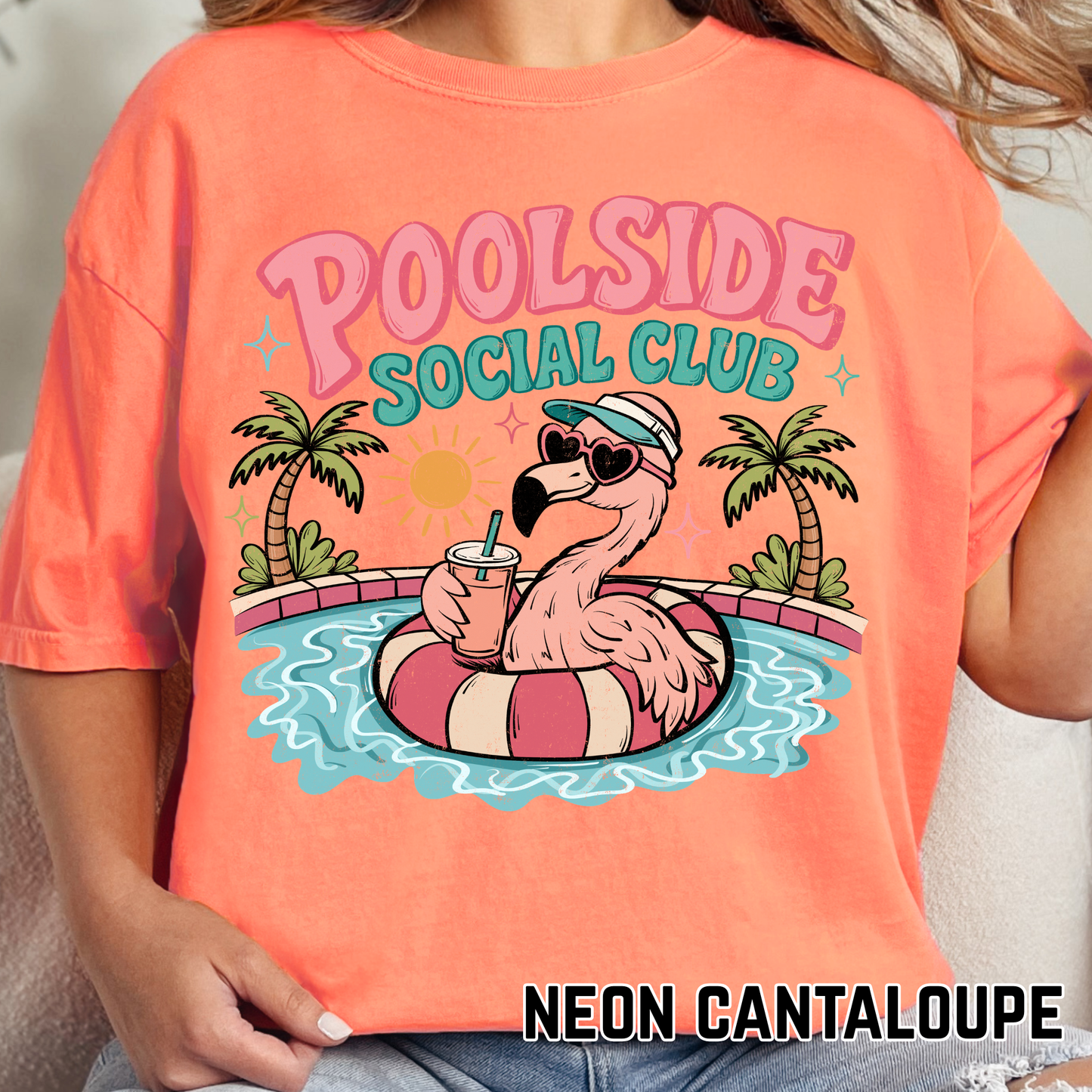 Poolside Social Club - Full Color DTF Transfer - 0635