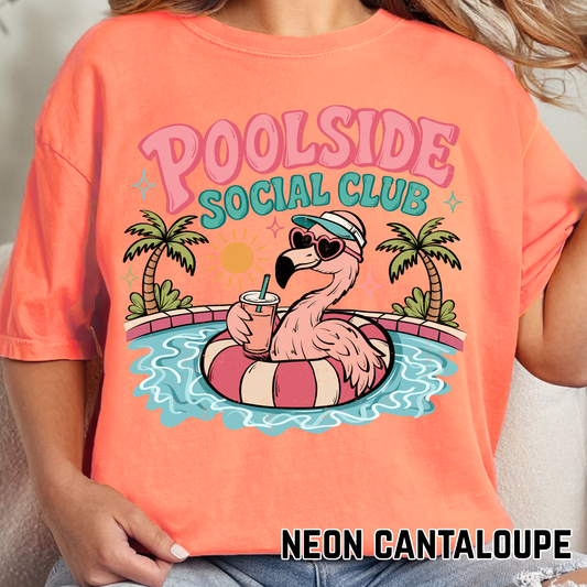 Poolside Social Club - Full Color DTF Transfer - 0635