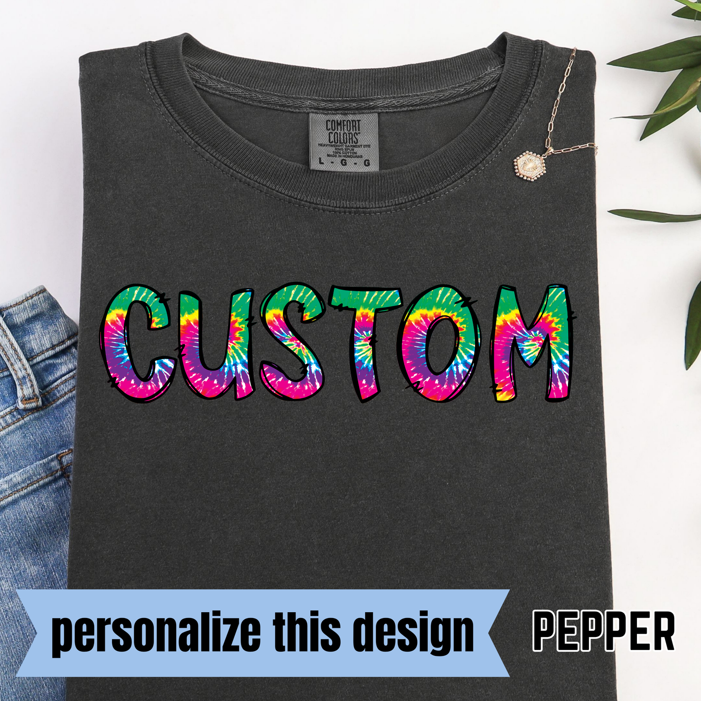 Tie-Dye Letters - Personalized DTF Transfer
