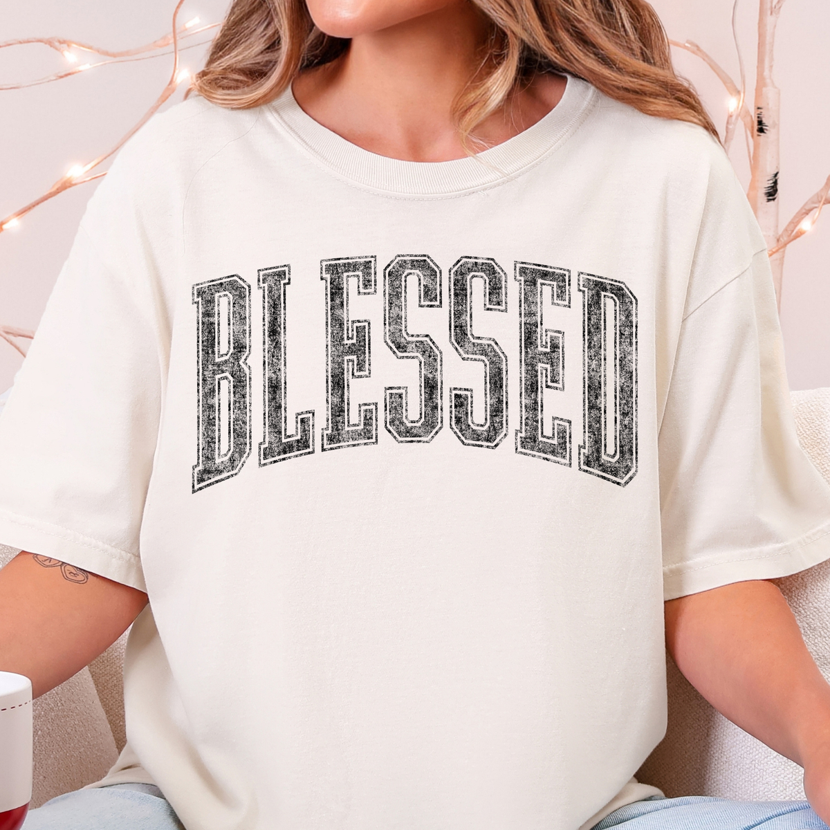 Blessed, Distressed Camo - Full Color DTF Transfer - 0872