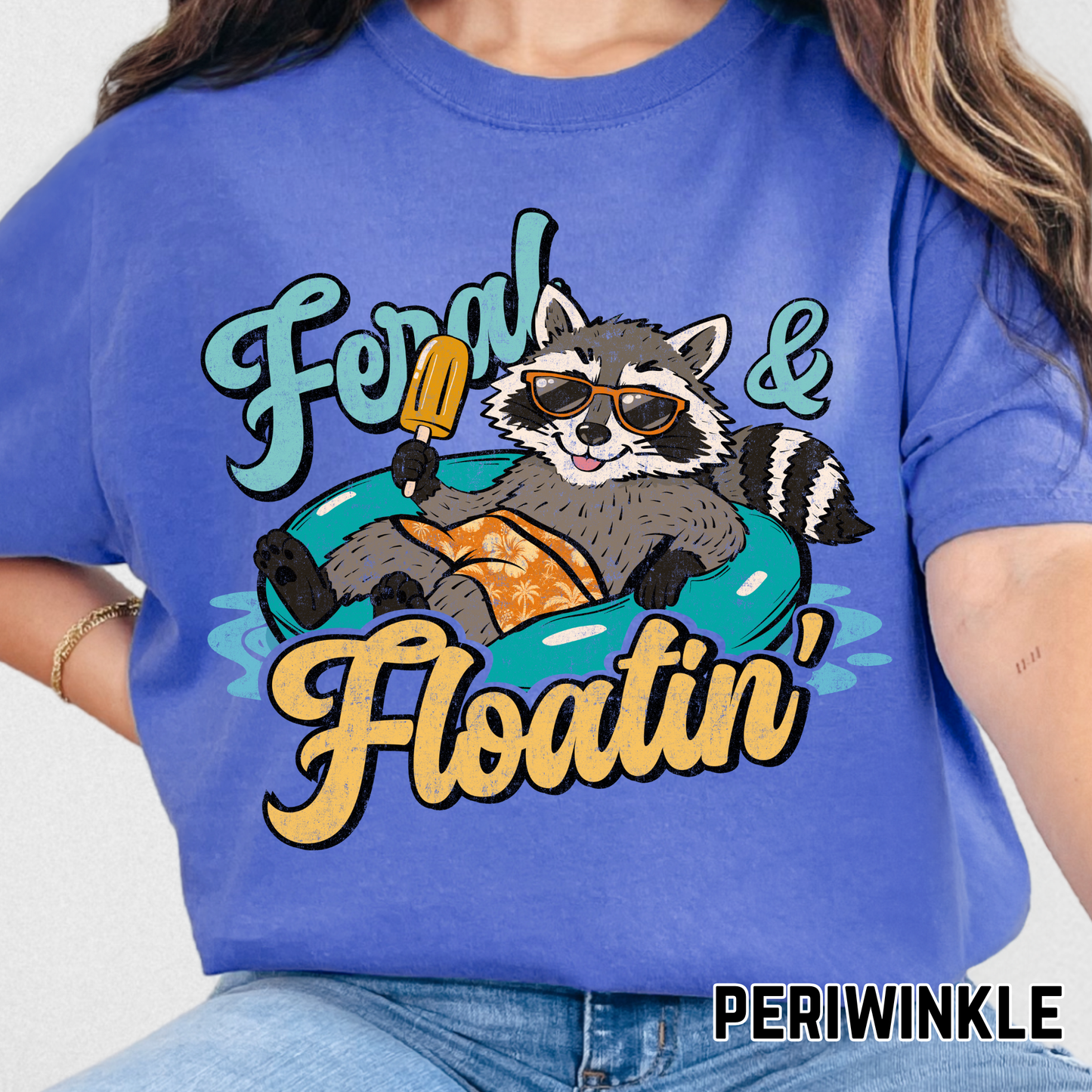 Feral and Floatin' - Full Color DTF Transfer - 0637