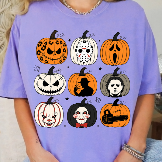 Horror Pumpkins - Full Color DTF Transfer - 0916